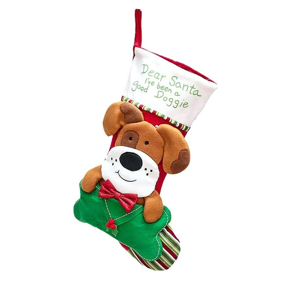 BNNG Felt Christmas Stocking Christmas Stocking Kits Christmas Decorations Cartoon Cat And Dog Christmas Socks Gift Bags Christmas Supplies Vintage Christmas Stockings Mini Christmas Stockings