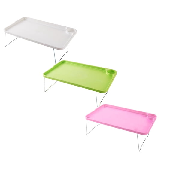 BNNG Folding Table Bed With Laptop Table with Cup Holder Lazy Small Table Student Dormitory Table Folding Table Folding Dresser Small Dining Table