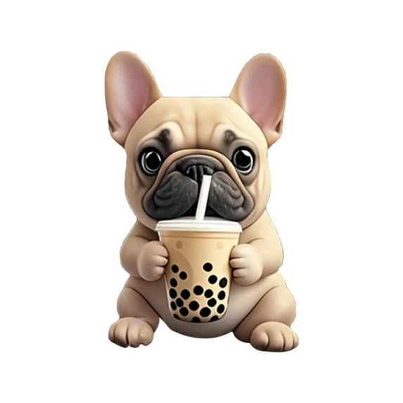 BNNG French Bulldog Car Ornament - Mirror Hanging Car Interior Accessory,Cute Swinging Dog Rear View Mirror Accessories for Men & Women