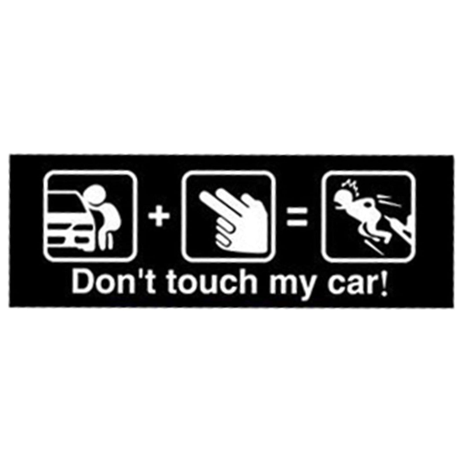 BNNG Funny Car Sticker Don't Touch My Car Stickers for Car Window ...