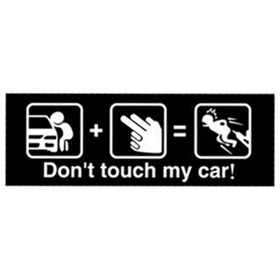 BNNG Funny Car Sticker Don't Touch My Car Stickers for Car Window Bumper Decoration Car Body Exterior Decoration Accessories Reflective Hollow Out Car Sticker