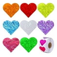 thumbnail image 1 of BNNG Glitter Heart Stickers Colorful Decorative Love Stickers Self-Adhesive Sparkle Heart Stickers for Scrapbooking or Crafting Valentine's Day Love Embellishment Heart Stickers for Kids, 1 of 2