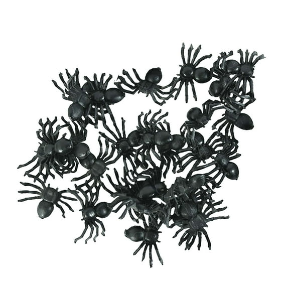BNNG Glow in The Dark Fake Spiders Set of 20 pcs, Night Light Illusion Luminous Realistic Plastic Fake Arachnid Spooky Spiders for Halloween Trick Toys Decorative Props Plastic Black Spide
