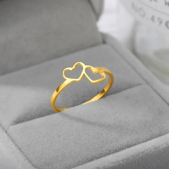 BNNG Gold Silver Rings For Women Non Tarnish Stackable Rings Trendy Gold Plated Stacking Cubic Zirconia Thumb Ring Set Love Friendship Dual Band Rings Promise Wedding Engagem