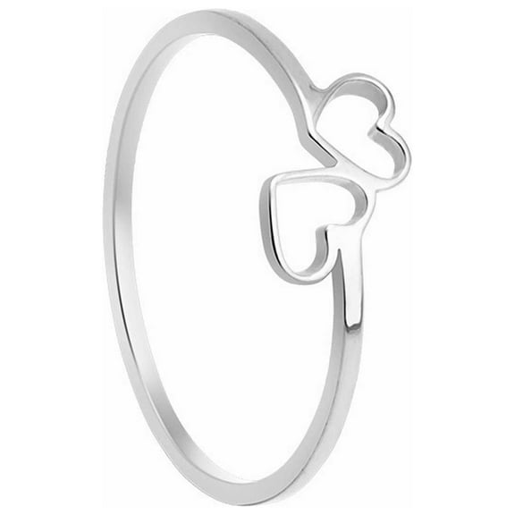 BNNG Gold Silver Rings For Women Non Tarnish Stackable Rings Trendy Gold Plated Stacking Cubic Zirconia Thumb Ring Set Love Friendship Dual Band Rings Promise Wedding Engagem