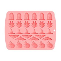 BNNG Gummy Skull Candy Molds Silicone, Mini Skull Gummie Chocolate Mold Halloween Spider Witch Hat Pumpkin Candy Gummy Mold for Chocolate, Candy, Jelly, Ice Cube, Dog Treat