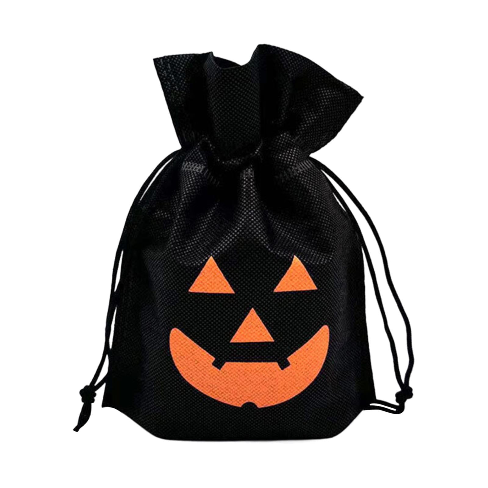 72-Pack Large Halloween Pumpkin Treat Bags - Non-Woven Goodie Buckets, Orange, 25x25x20 Cm