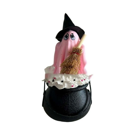 BNNG Halloween Decorations Indoor, Halloween Table Decor, Ghost with Witch Hat,Witch Gothic Tabletop Ornaments, Hocus Pocus Decorations for Home, Tiered Tray, Shelf, Mantel