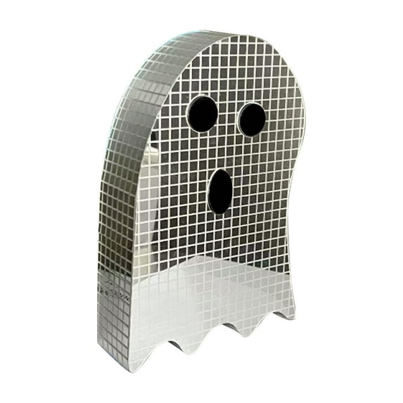 BNNG Halloween Ghost Figurine Acrylic Ghost Sculpture Statue Cute Halloween Decorations Spooky Tiered Tray Decor for Indoor Home Table Centerpieces Party Kitchen Tabletop Shelf