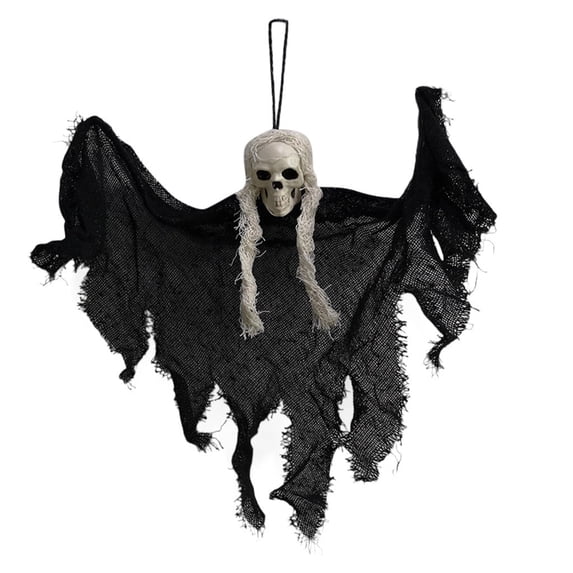 BNNG Halloween Hanging Ghost, Hanging Skeleton Ghost, Halloween Party Decoration, Hanging Skull Ghost for House Entrance Decoration, Patio Lawn Garden Indoor/Outdoor Decoration