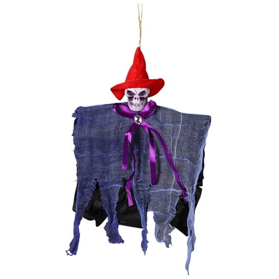 BNNG Halloween Hanging Grim Reapers, Halloween Hanging Ghost Decoration with Hat for Halloween Indoor Outdoor Haunted House Prop Décor Halloween Hanging Ghost, Hanging Skeleton Ghost Decoration