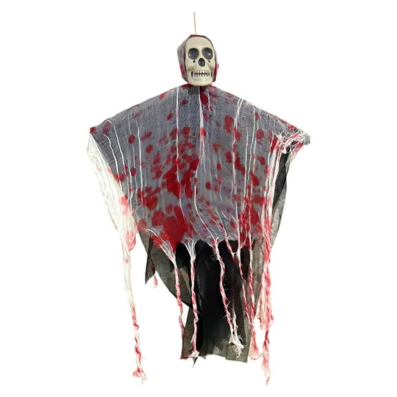 BNNG Halloween Hanging Skeleton Decor - Outdoor & Indoor Spooky Props, Lightweight Decorative Heads, Yard, Porch, Tree, Haunted House Party Supplies, 33.5 inches tall