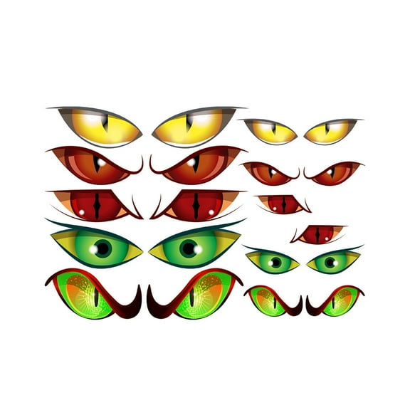 BNNG Halloween Luminous Sticker, Peeping Eyes Halloween Glow in The Dark Decal for Halloween Home Wall Window Decoration, Spooky Eyes Window Clings for Halloween Party Supplies