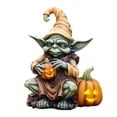 thumbnail image 1 of BNNG Halloween Pumpkin Alien Resin Statue Fall Gnome Statue Fall Pumpkin Gnome Decoration Autumn Resin Dwarf Elf Statue for Porch Garden Outdoor Yard Halloween Thanksgiving Decorations, 1 of 6
