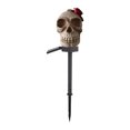 thumbnail image 1 of BNNG Halloween Solar Pathway Lights - Solar Halloween Skull Stake Lights Decorations Outdoor - Waterproof Resin Skeleton Crows Decor for Outside Yard Garden Lawn,15.7 inches, 1 of 5