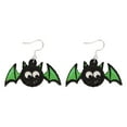 thumbnail image 1 of BNNG Halloween Theme Earrings Lightweight Cartoon Pumpkin Drop Dangle Earrings Trick Or Witch Cat Bats Earrings For Women Halloween Party Jewelry Wacky Bat Earrings, 1 of 8