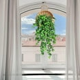 thumbnail image 1 of BNNG Handmade Woven Hanging Basket Wall Fence Hanging Planter Natural Wicker Hanging Storage Basket Nest Storage Container for Home Garden Wall Decoration Handmade Rattan Basket Garden Decoration, 1 of 3