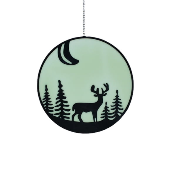 BNNG Hanging Christmas Garland Indoor Outdoor Christmas Deer Decoration Glow in The Dark Luminous Hanging Ornament for Door Trees Room Window Extra Large Christmas Baubles