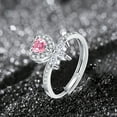 thumbnail image 1 of BNNG Heart Rings for Women Silver Adjustable Heart Birthstone Ring Heart Birthstone Promise Band Rings Jewelry Gifts for Birthday Christmas Mother`s Day Opening Sweet And Cool Ring, 1 of 4