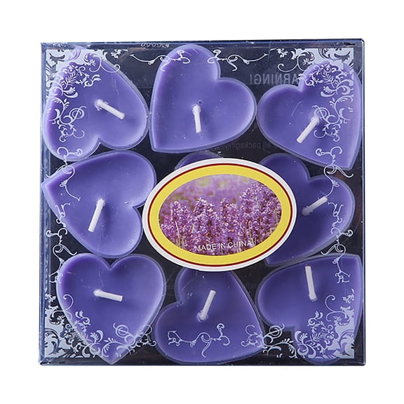 BNNG ‌Heart-Shaped Essential Oil Candle‌ ‌Aromatherapy Gift Set‌ of 9- ‌Valentine's Dinner Ambiance‌ with ‌Lavender Scent‌ & ‌Reusable Soy Wax Container‌ for Relaxation, Spa and Bath