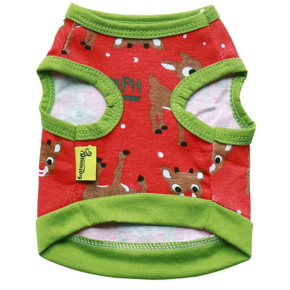 BNNG Holiday Dog And Cat Pullover Festive Pet Christmas Sweater Pet Clothing Dog Clothing Christmas Fawn Cotton Small Dog pet Vest Cute Cartoon Dog Christmas Pullover Santa Claus Pet Knitwear