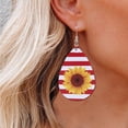 thumbnail image 1 of BNNG Independence Day Earrings for Women, USA American Flag Dangle Drop Boho Earrings For Women Patriotic 4th Of July Independence Day Gift Sunflowers Stripe Splice PU Leather Vintage Earrings, 1 of 4
