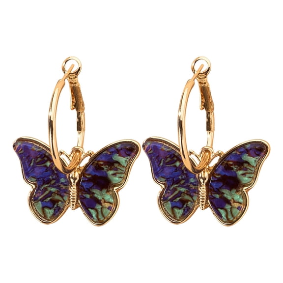 BNNG Japan And South Temperament Fashion Simple Female Butterfly Earrings Personalized Earrings Trend Street Shooting Net Red Earrings Female Female Halloween Coffin Ear Pins
