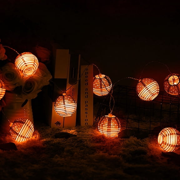 BNNG July 4th Ball LED String Light, Independence Day Patriotic USA American Flag Lighting USB Battery Powered LEDs Red White Blue String Lights Indoor Outdoor Decorations