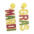 thumbnail image 1 of BNNG Ladies' Trendy Boho Drop Earrings Ladies' Unique Geometric Ear Cuffs Women's Carnival Gift Earrings Love Jewelry Earrings Pendant Temperament Earrings Women'S Halloween Moon And Star Ear Swirls, 1 of 3