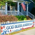 thumbnail image 1 of BNNG Large God Blesse America Banner Outdoor Independence Day Flag 120 X 20 Memorial National Day Yard Sign American Decorations 4th Of July Party Supplies Holiday Celebration Patriotic, 1 of 4