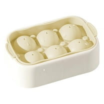 BNNG Large Ice Cube Molds with Lid, Big Round Whiskey Ice Cube Trays for Freezer, Easy to Fill & Release, Whiskey Bourbon Cocktail(1.5In*6 Balls- 1 Pack)