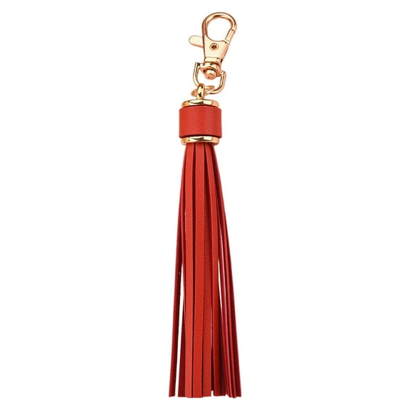 BNNG Leather Tassel Keychain Pendant with Lobster Clip - Lightweight Portable Tassels Lanyard Key Chain Holder for Women Men, Car Keys Bag Accessories Decoration Gift