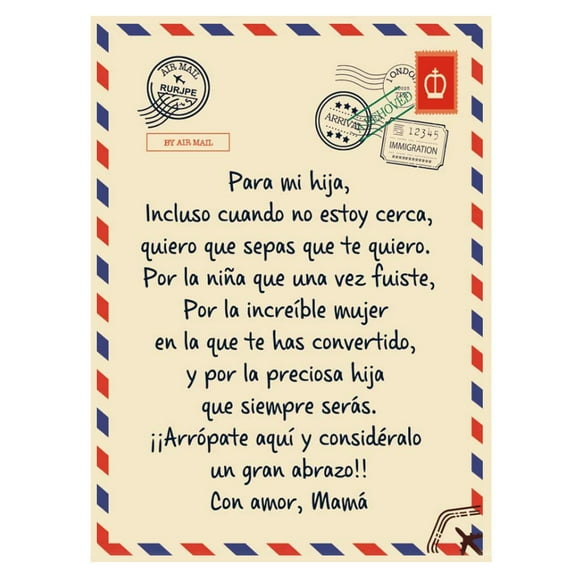 BNNG Letter to My Mom Blanket, Comfortable Wrap Blanket Perfect Letter Blanket A Gift For Family Friends Lovers Velvety Plush Throw Blanket Mothers Day Blanket Blankets for Mom