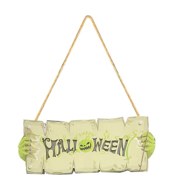 BNNG Light Up Halloween Wreath for Front Door Welcome Sign Porch Window Decor Outdoor Indoor Illuminated Hanging Decorations Spooky Home Party Entryway Decor