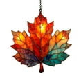 thumbnail image 1 of BNNG Maple Window Hanging Ornament Acrylic 3.15 Inch Fall Decor - Sun Catcher Wall Décor for Autumn Seasonal Home Thanksgiving Harvest Hanging Decoration, 1 of 5