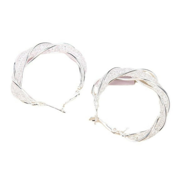 BNNG Mesh Design Hollow Earrings For Women Retro Exaggerated High End Earrings Ear Jewelry Hoop Earrings Set for Women Diamond Pave Gold Earrings