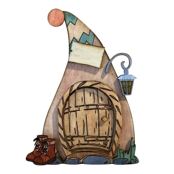 BNNG Mini Fairy Garden Door for Tree, Miniature Fairy Door for Fairytale Tiny House Doors, Bonsai Terrarium Micro Landscape Decoration Accessories Miniature Tree Gate Fairy Tale Gate