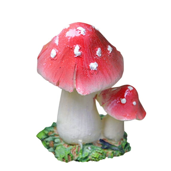 BNNG Miniature Mushroom Fairy Garden Decor - Resin Mushrooms Statues Craft Fairy Garden Accessories Indoor Outdoor Decor for Home DIY/Windowsill/Garden/Tabletop/Bonsai Ornaments