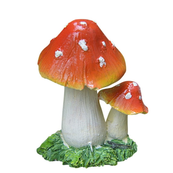 BNNG Miniature Mushroom Fairy Garden Decor - Resin Mushrooms Statues Craft Fairy Garden Accessories Indoor Outdoor Decor for Home DIY/Windowsill/Garden/Tabletop/Bonsai Ornaments