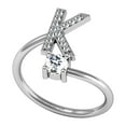 thumbnail image 1 of BNNG Minimalist Open Rings For Women English Letter Style Diamond Inlaid Ring Korean Version Minimalist Combination With Open Ring Fun Rings for Women Adjustable Rings Vintage Rings, 1 of 3