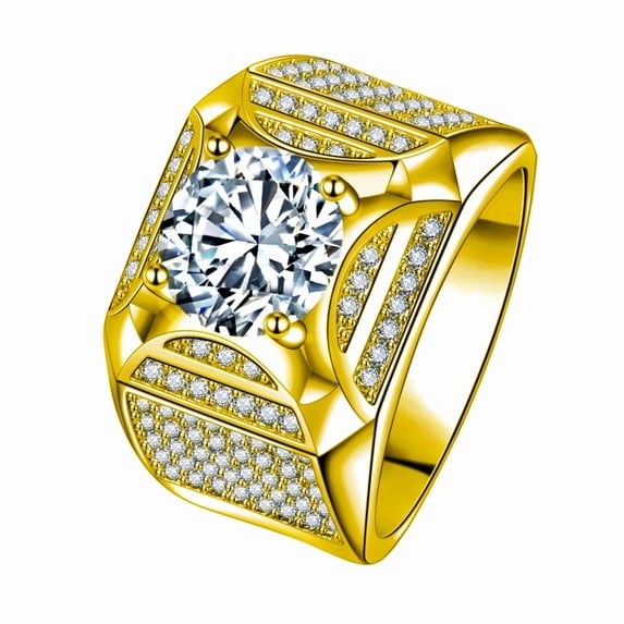 BNNG Nice Quality Opening Ring For Gifts Creative Ring For Men And Women Personality S925 Plating Silver Full Diamond Wide Edition Gentleman Ring Ring Jewelry Men Alt Ring Rings for Teen Guys Pack