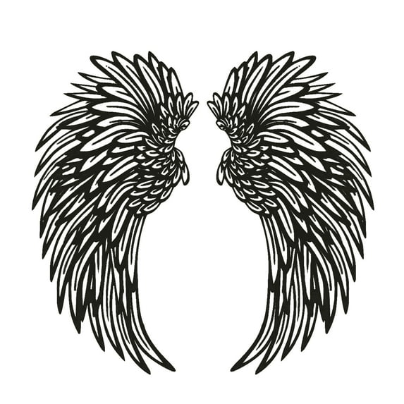 BNNG Pair Angel Wings Metal Wall Art with Led Lights 2024 New Angle Wings Wall Art Sculpture Decor Cool 3D Shadow, Easy to Hang for Bedroom Living Room Office