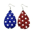 thumbnail image 1 of BNNG Patriotic Earrings for Women Glitter Earrings Heart Star Earrings Patriotic Earrings 4th Of July Earrings Independence Day Jewelry Gifts For Women Glitter Teardrop Dangle American Flag Earrings, 1 of 4