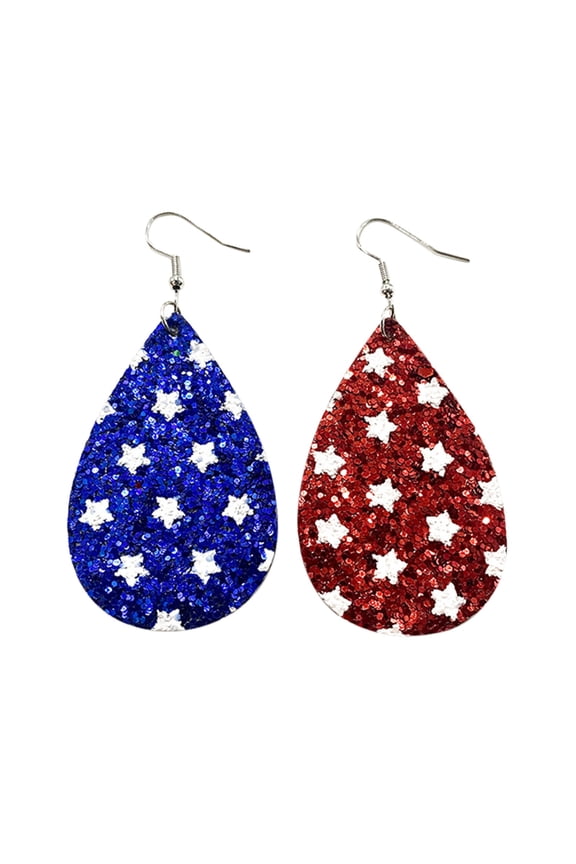 Patriotic Earrings for Women Glitter Earrings Heart Star Earrings Patriotic Earrings 4th Of July Earrings Independence Day Jewelry Gifts For Women Glitter Teardrop Dangle American Flag Earrings