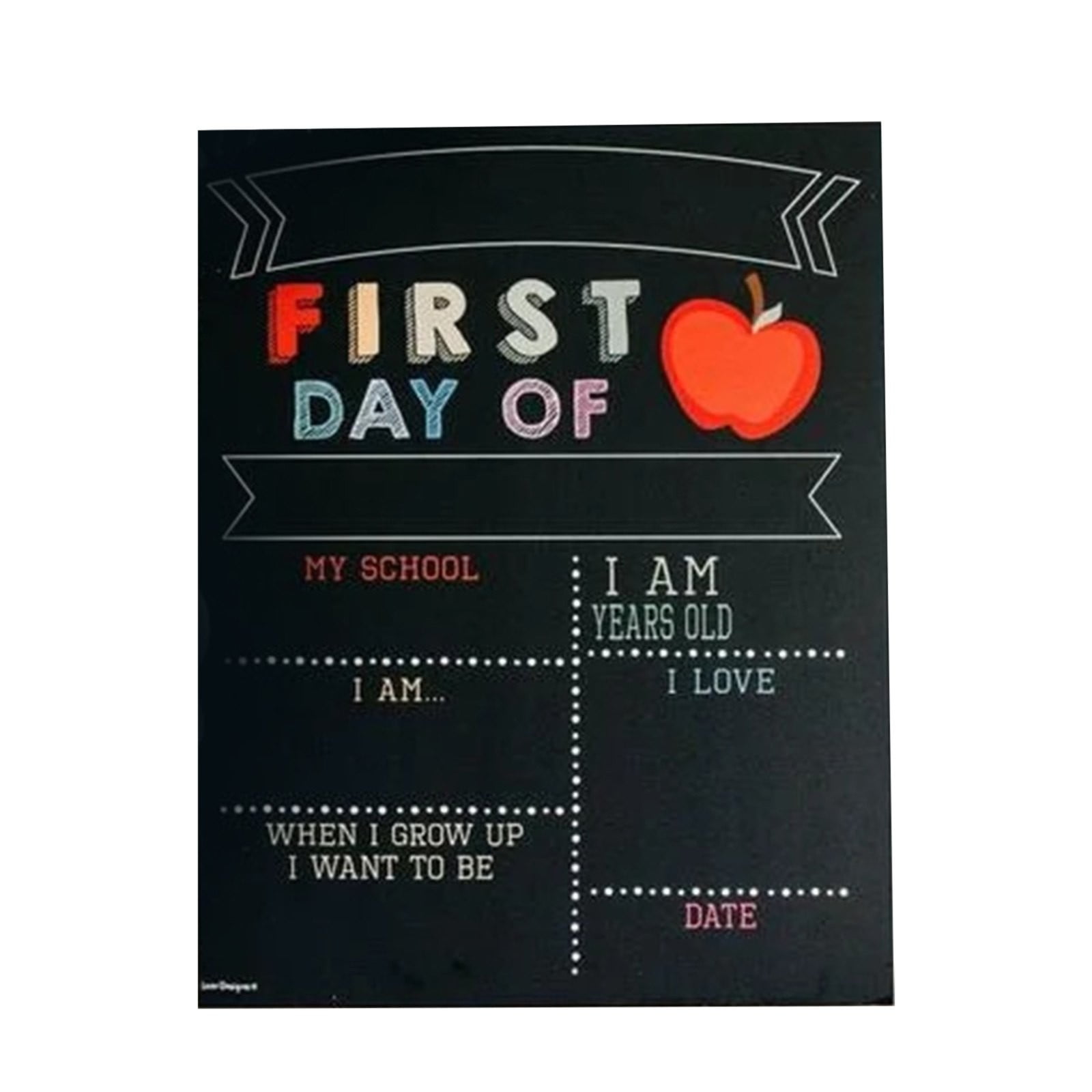 BNNG ‌Personalized First & Last Day School Sign -Double-Sided Wooden ...