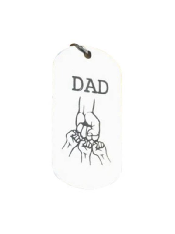 Personalized Keychain for Father's Day Gifts for Dad Papa Keyring for Daddy Husband Birthday Gifts Men Key Pendant Decor (Sliver)(Clearance)