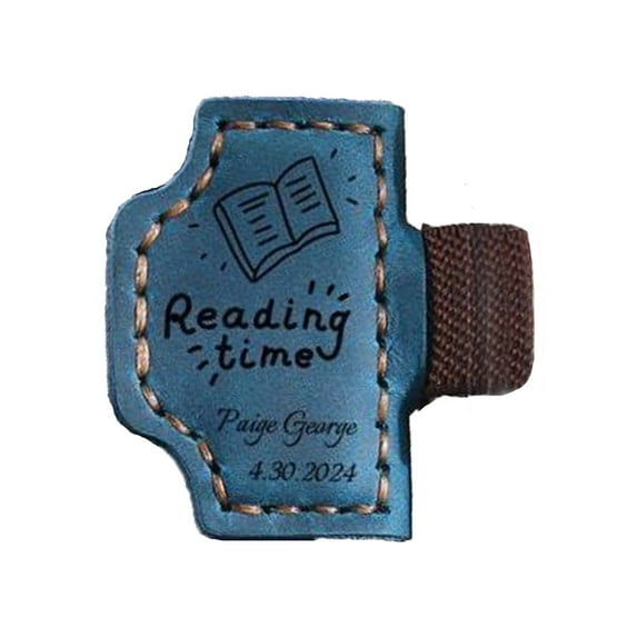 BNNG Personalized Leather Magnetic Bookmarks - Custom Leather Magnetic Bookmarks Pen Holder for Travelers Notebook Journal Covers for Customized Gifts for Readers,Birthday Reading Present