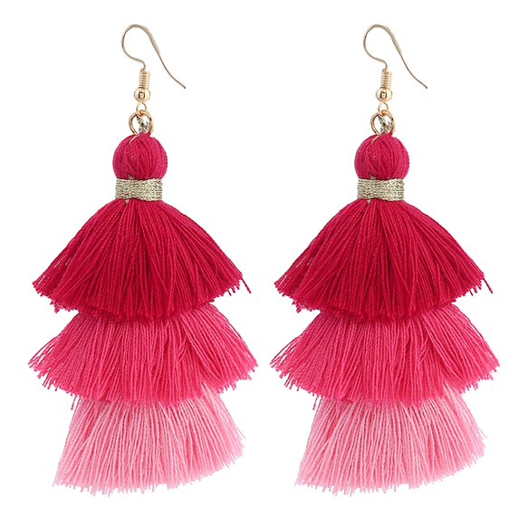 BNNG Pink Heart Earrings Hot Pink Earrings For Women Lover Earrings Earrings Rectangle Dangle Earrings Tassel Earrings For Women Lightweight Statement Jewelry Acrylic Drop Earrings