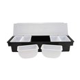 thumbnail image 1 of BNNG Plastic 6 Plastic Compartment Garnish Black Condiment Holder Tray Kitchen，Dining & Bar Home Practicality Cooking Utensils Rack, 1 of 1