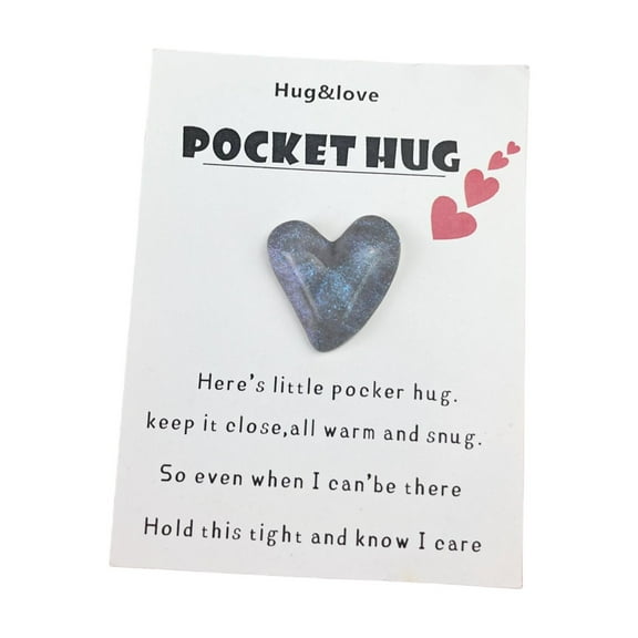 BNNG ‌Pocket Hug Token Keychain‌ with ‌Encouragement Greeting Card‌ - ‌Miniature Heart Keepsake‌ for ‌Long Distance Gifts‌, ‌Granddaughter Birthday‌ & ‌Christmas Stocking Stuffers‌